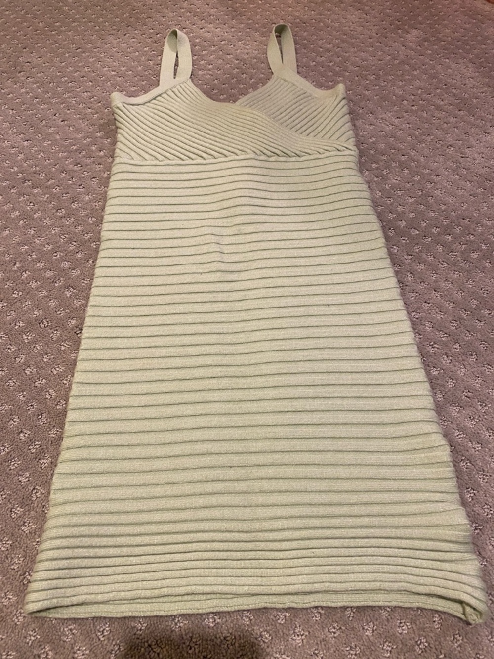 Princess Polly Sleeveless Ribbed Mini Dress in Light Green